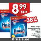 Allahindlus - Finish All-In-1
nõudepesumasina
tabletid, 56 tk