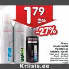 Allahindlus - Oreon
deodorandid
meestele ja
naistele, 150 ml