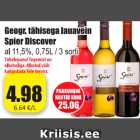 Geogr.tähisega lauavein Spier Discover