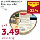 Allahindlus - M.V.Wool külmsuitsu
klaarsäga viilud