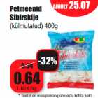 Allahindlus - Pelmeenid
Sibirskije (külmutatud) 400g