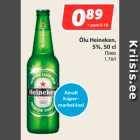 Allahindlus - Õlu Heineken,
5%, 50 c