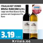 ITAALIA KGT VEINID BRUSA RUBICONE 0,75 L