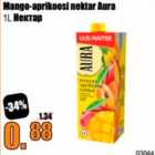 Mange-aprikoosi nektar Aura 1 L