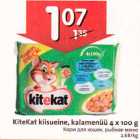 KiteKat kiisueine, kalamenüü 4 х 100 g