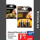 Allahindlus - Patareid Duracell, 4 tk