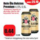 Alkohol - Hele Õlu Holsten 
Premium  4,5% 0,5L