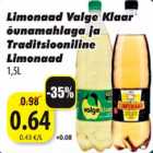 Allahindlus - Limonaad Valge Klaar õunamahlaga ja Traditsiooniline Limonaad