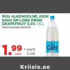 Allahindlus - MUU ALKOHOOLNE JOOK
SAKU GN LONG DRINK
GRAPEFRUIT 5,5% 1,5 L