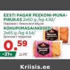 Магазин:Maksimarket, Konsum,Скидка:Пирожки с беконом и яйцом;Булочки с творогом