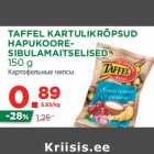 Allahindlus - TAFFEL KARTULIKRÕPSUD
HAPUKOORESIBULAMAITSELISED
150 g