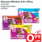 Allahindlus - Kiisueine Whiskas, 4 tk x 100 g
