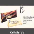 Kalevi šokolaad, 200 g . Bitter, tume šokolaad
. White, valge šokolaad 