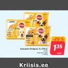 Koeraeine Pedigree, 4 x 100 g*
