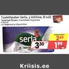 Tualettpaber Serla, 3-kihiline, 8 rulli