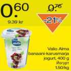 Allahindlus - Valio Alma banaani-karusmarja jogurt