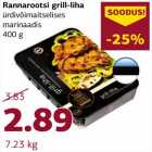Allahindlus - Rannarootsi grill-liha
ürdivõimaitselises
marinaadis
400 g