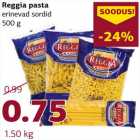 Reggia pasta
erinevad sordid
500 g