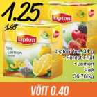 Liptoni tee, 34 g
• Forest Fruit
• Lemon