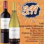 Tšiili geograafilise
tahisega vein
Tarapaca,
13,5%,70 cl
.Cаьеrnеt Sauvignon
.Chardonnay