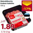 Maks&Moorits
Kodune hakkliha
500 g