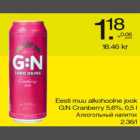 Alkohol - Eesti muu alkohoolne jook G:N Cranberry
