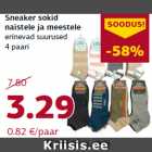 Sneaker sokid
naistele ja meestele