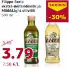 Filippo Berio
ekstra-neitsioliiviõli ja
Mild&Light oliiviõli
500 ml