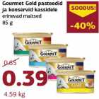 Allahindlus - Gourmet Gold pasteedid ja konservid kassidele