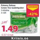 Allahindlus - Paloma Deluxe
Green Tea tualettpaber