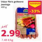 Oskar Päris grillvorst
juustuga
400 g