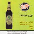 Allahindlus - Hele õlu A.Le Cog Organic 4,5%, 0,5l