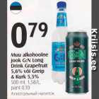 Muu alkohoolne jook G:N Long Drink Grapefruit 5,6% või Greip & Kurk 5,5%, 500 ml