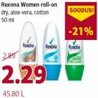 Rexona Women roll-on dry, aloe-vera, cotton 50 ml