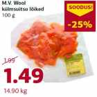 Allahindlus - M.V. Wool
külmsuitsu lõiked
100 g