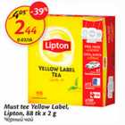 Must tee Yellow Label, Lipton