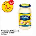 Allahindlus - Majonees Hellmann´s Original, 650 ml