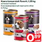 Koera konservtoit Favorit, 1,25 kg

