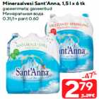 Mineraalvesi Sant’Anna, 1,5 l x 6 tk
