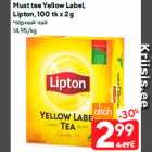 Allahindlus - Must tee Yellow Label,
Lipton, 100 tk x 2 g
