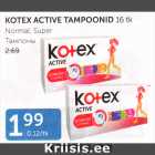KOTEX ACTIVE TAMPOONID 16 tk