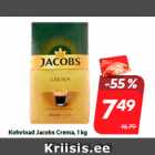 Кофе в зернах Jacobs Crema, 1 кг