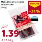 Maks&Moorits Tooma
verivorstike
300 g