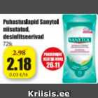 Puhastuslapid Sanytol niisutatud desinfitseerivad 72 tk
