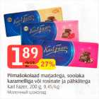 Allahindlus - Piimašokolaad marjadega, soolaka karamelliga või rosinate ja pähklitega