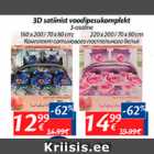 3D satinist voodipesukomplekt 