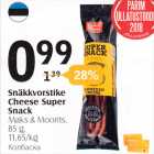 Snäkkvorstike Cheese Super Snack Maks&Moorits, 85 g