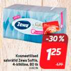 Kosmeetilised
salvrätid Zewa Softis,
4-kihiline, 80 tk
