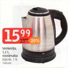 Veekeetja,
1,2 L,
roostevaba
Kalorik, 1 tk
