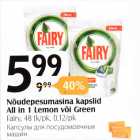 Nõudepesumasina kapslid All in 1 Lemon või Green